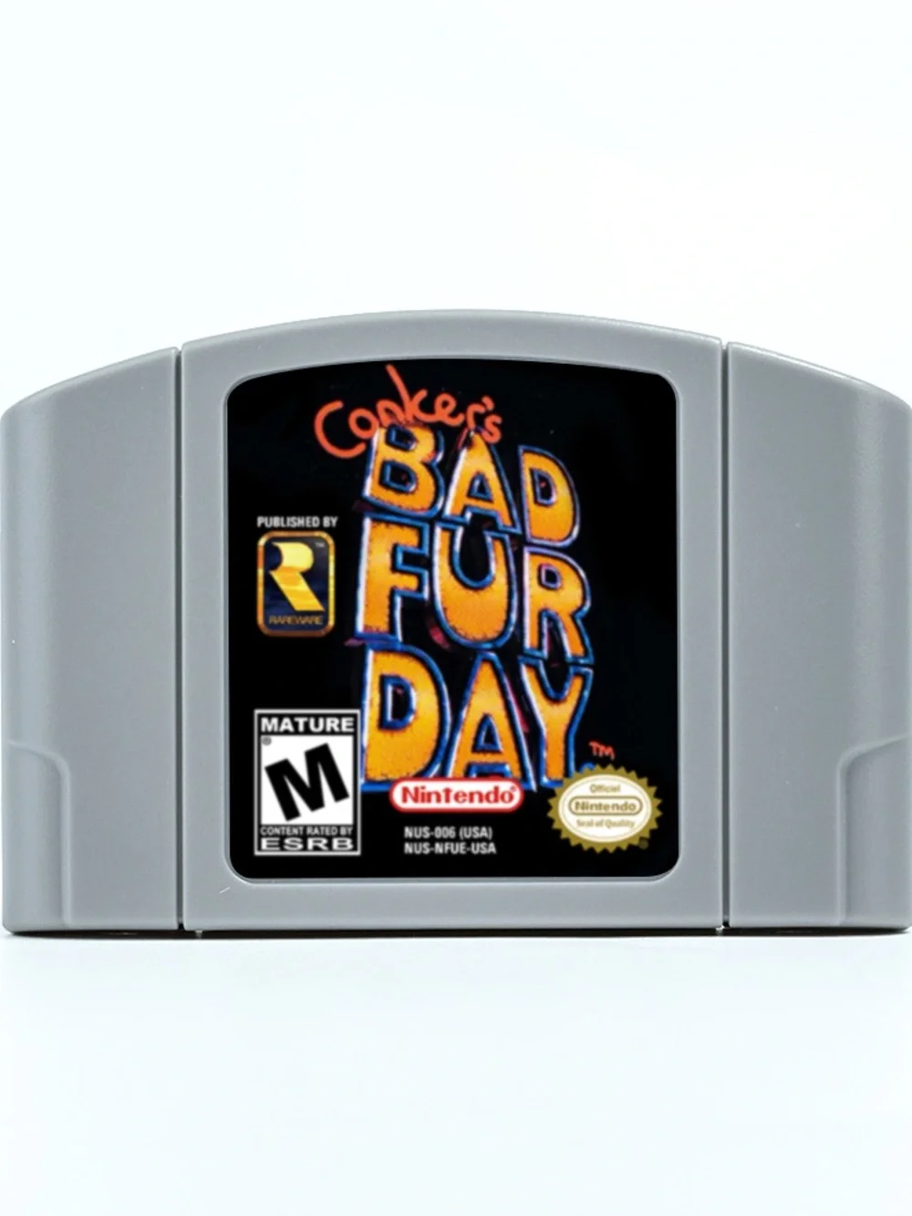 Nintendo Conker's Bad Fur Day N64 Cartridge - Gray with Black Label